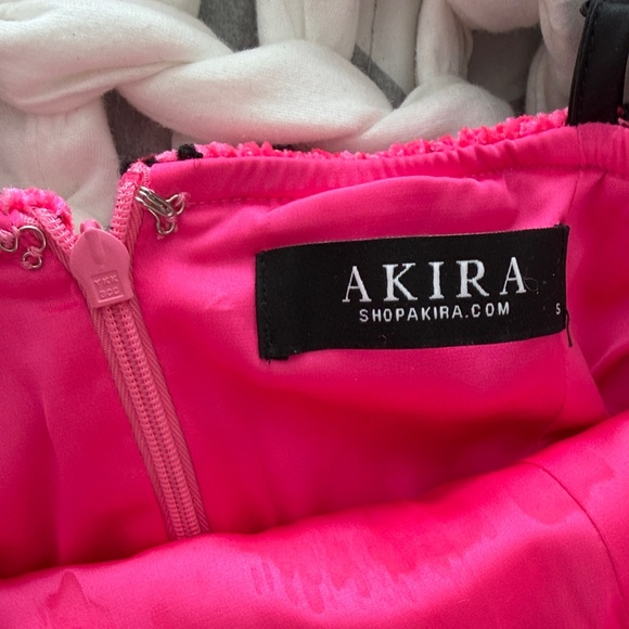 EUC AKIRA Pink and Black Plaid Dress SIZE SMALL - Picture 3 of 3